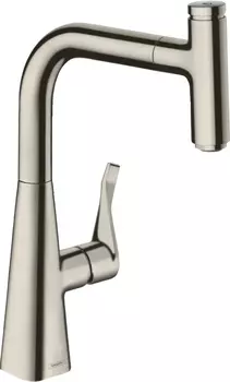 Смеситель Hansgrohe Metris Select M71 14857800 для кухонной мойки, сталь