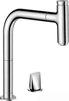 Смеситель Hansgrohe Metris Select M71 73804000 для кухонной мойки, хром