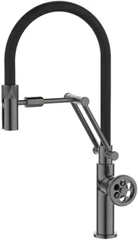 Смеситель Iddis Grange GRAGMFLi05 для кухонной мойки, графит