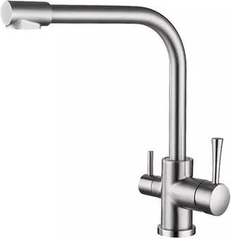 Смеситель Kaiser Merkur 26044-5 для кухонной мойки, серебро