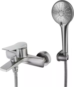 Смеситель Lemark Bronx LM3714GM для ванны с душем, графит