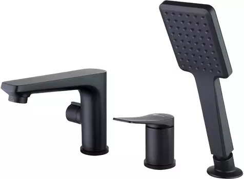 Смеситель Lemark Bronx LM3745BL на борт ванны, черный