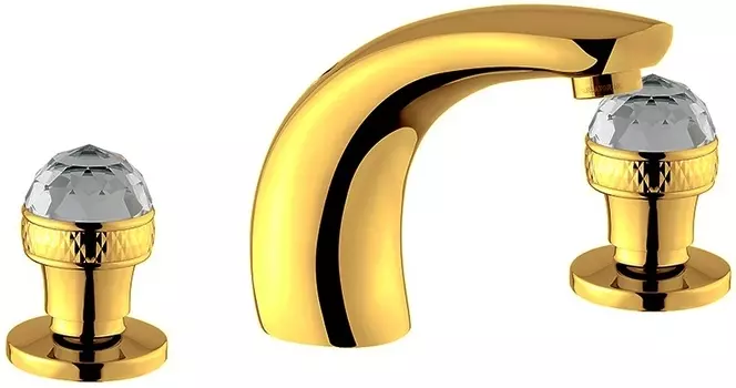 Смеситель Migliore Axo Swarovski 27114 для раковины, золото /27114