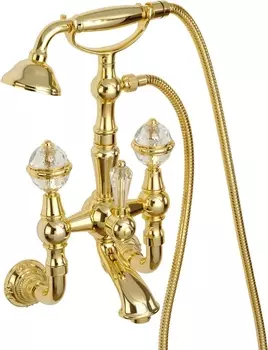 Смеситель Migliore Cristalia 27181 для ванны с душем, золото /27181