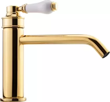 Смеситель Migliore Ermitage Mini 28578 для раковины, белый - золото /28578