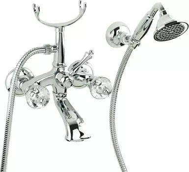 Смеситель Migliore Korona Crystall 27307 для ванны с душем, хром /27307