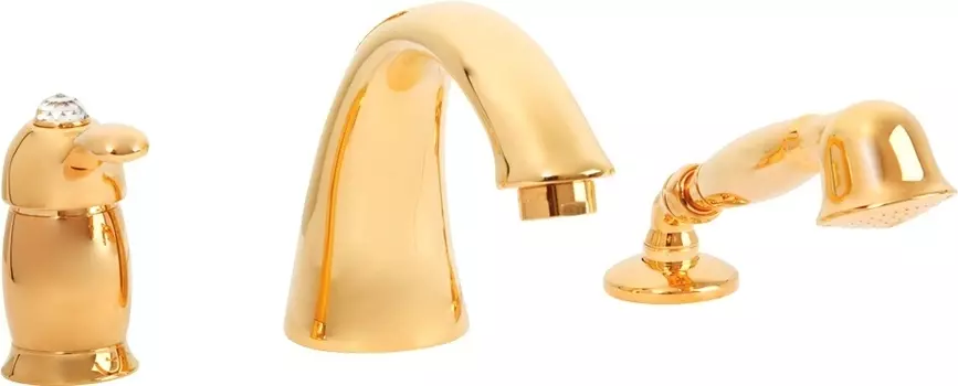 Смеситель Migliore Lem Swarovski ML.LEM-1950K.DO на борт ванны, золото
