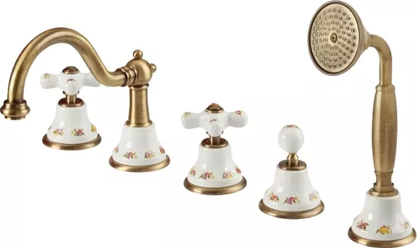 Смеситель Migliore Provance 19464 на борт ванны, бронза /19464