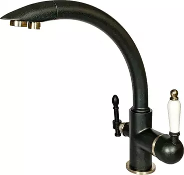 Смеситель Milacio Castellon Ceramic MC.513.ASN для кухонной мойки, антрацит/сатин