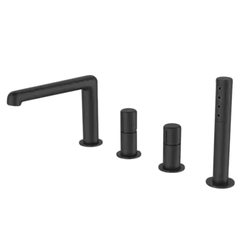 Смеситель на борт ванны BelBagno Uno BVD4-NERO черный матовый UNO-BVD4-NERO