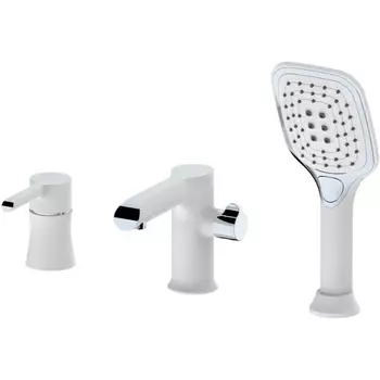 Смеситель на борт ванны Haiba HB80805-8, белый