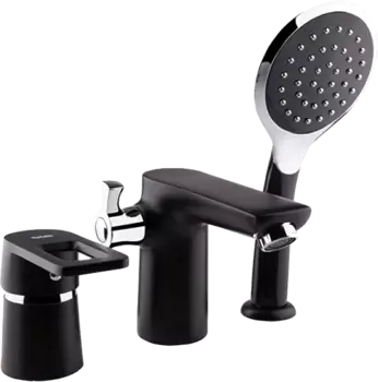 Смеситель на борт ванны Potato P30-6 P1130-6 черный