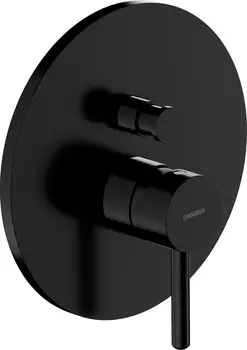 Смеситель Omnires Y Y1235BL С ВНУТРЕННЕЙ ЧАСТЬЮ, для ванны с душем, чёрный