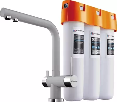 Смеситель Omoikiri Nagano GR 4219.8028 для кухонной мойки с фильтром