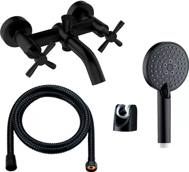 Смеситель Orange Mia M34-300b для ванны с душем, матовый черный