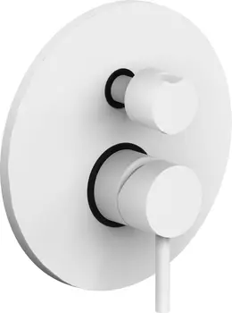 Смеситель Paffoni Light LIG018BO с внутренней частью, для ванны с душем, белый