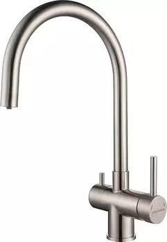 Смеситель Paulmark Heller He213218-SS для кухонной мойки, нержавеющая сталь