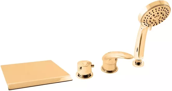 Смеситель Rav Slezak Dunaj D474.5PZ на борт ванны, золото