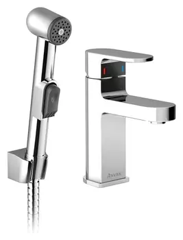 Смеситель Ravak Chrome CR 112.00 для раковины с гигиеническим душем X070092