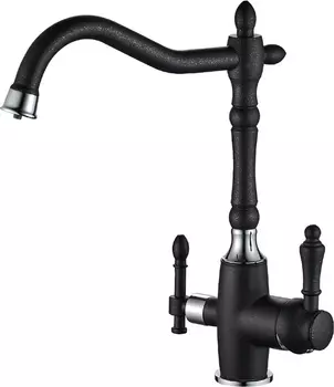 Смеситель Steel Hammer SH 812 Black Cr для кухонной мойки