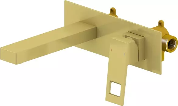 Смеситель Timo Briana 7171/17SM С ВНУТРЕННЕЙ ЧАСТЬЮ, для раковины, золото матовое