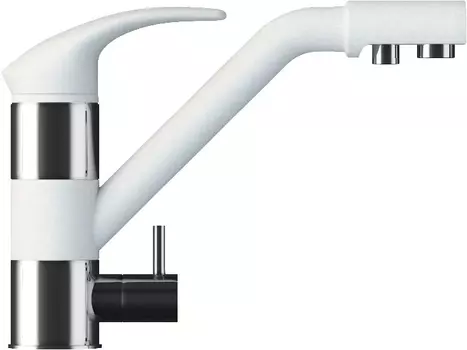 Смеситель Tolero Дуо R0204 белый R0204/923
