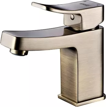 Смеситель Wasserkraft Exter 1603 для раковины, светлая бронза /1603