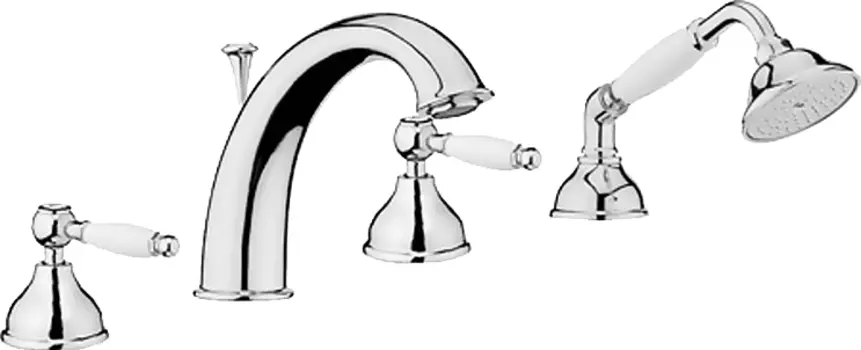 Смеситель Webert Dorian DO730101015 хром, на борт ванны