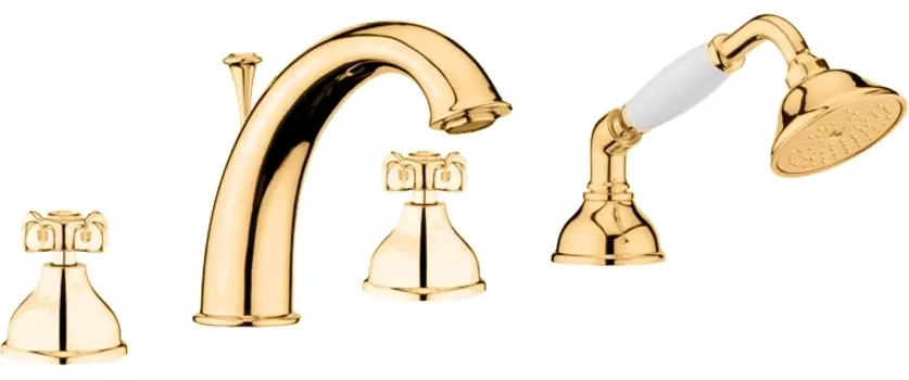 Смеситель Webert Ottocento OT730101010 золото, на борт ванны