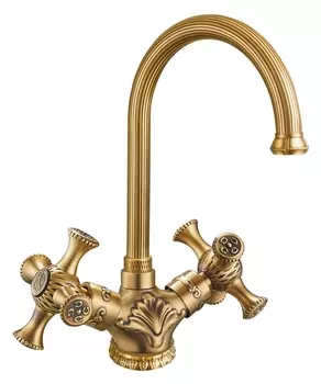 Смеситель Zorg Antic A 6004K-BR для кухонной мойки AZR 608 K-3-5 BR A 6004K-BR