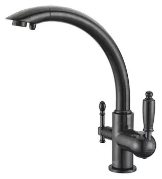 Смеситель Zorg Clean Water ZR 314 YF-33 черный металл для кухонной мойки