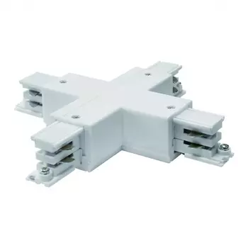 Соединитель для шинопроводов Х-образный (09749) Uniel UBX-A41 Silver