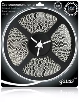 Светодиодная лента Gauss 5M холодный белый 10W 312000310