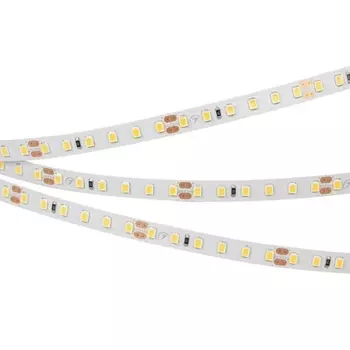 Светодиодная лента RT-A120-8mm 24V Warm3500 (9.6 W/m, IP20, 2835, 5m) (arlight, Открытый) /034447