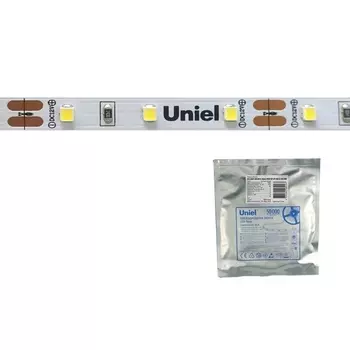 Светодиодная лента (UL-00002969) Uniel 60LED/m 6W/m 2835SMD холодный белый 5M ULS-2835-60LED/m-8mm-IP20-DC24V-6W/m-5M-DW