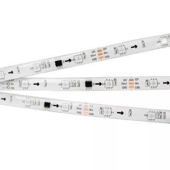 Светодиодная влагозащищенная лента Arlight 7,2W/m 30LED/m 5060SMD разноцветная 5M SPI-SE-B30-10mm 12V RGB-PX3 026369(2)