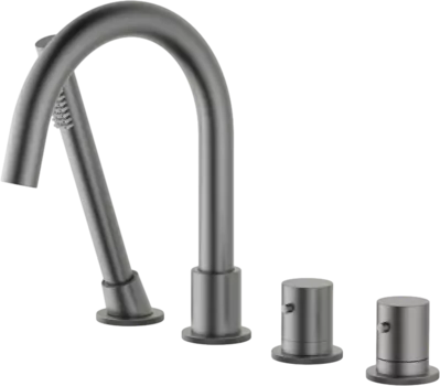 Термостатический смеситель Timo Saona 2330/18Y на борт ванны, черное золото