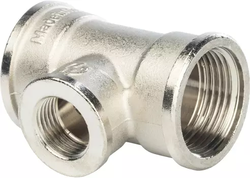 Тройник Stout SFT-0022 1x1/2x1 никелированный SFT-0022-001121