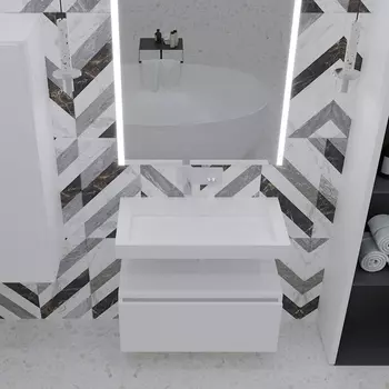 Тумба Armadi Art Flat Valessi Uno-S 80 белый глянец 897-080-W