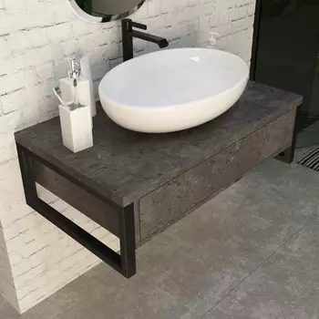 Тумба для комплекта 1MarKa Grunge Loft 100 бетон темно-серый У85850