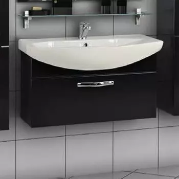 Тумба для комплекта Акватон Ария 80 черный глянец 1A141701AA950