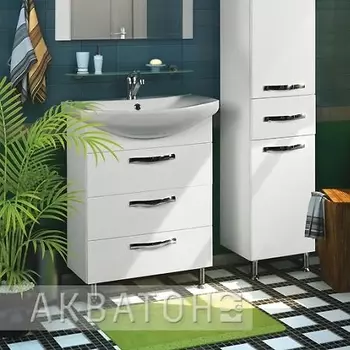 Тумба для комплекта Акватон Ария Н 65 белая 1A123401AA010