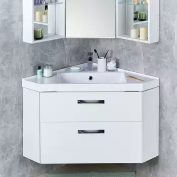 Тумба для комплекта Акватон Кантара угловая, дуб полярный 1A205601ANW70