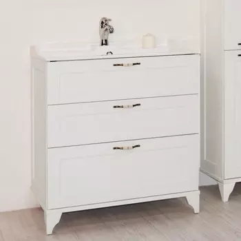 Тумба для комплекта Акватон Леон 80 Н дуб белый 1A187801LBPS0