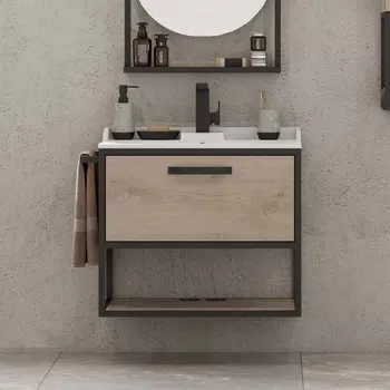 Тумба для комплекта Акватон Лофт Фабрик 65 дуб эндгрейн 1A242301LTDU0