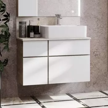 Тумба для комплекта Акватон Мишель 80 дуб эндгрейн 1A244501MIX40