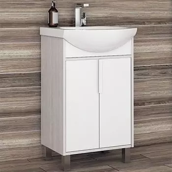 Тумба для комплекта Акватон Рико 50 белая, ясень фабрик 1A212401RIB90