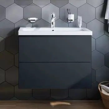 Тумба для комплекта AM.PM Gem 75 графит матовый, подвесная, с 2 ящиками M90FHX07522GM