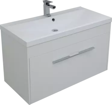 Тумба для комплекта Aquanet Августа 90 белая, ручка хром 274019