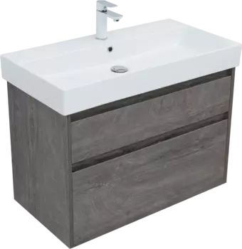 Тумба для комплекта Aquanet Nova Lite 85 дуб рошелье, 2 ящика 249937